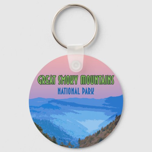 Great Smoky Mountains National Park Vintage Keychain