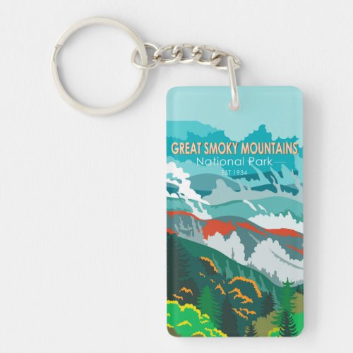  Great Smoky Mountains National Park Vintage Keychain