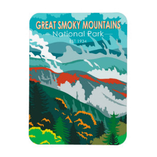 Great Smoky Mountains National Park Vintage Magnet