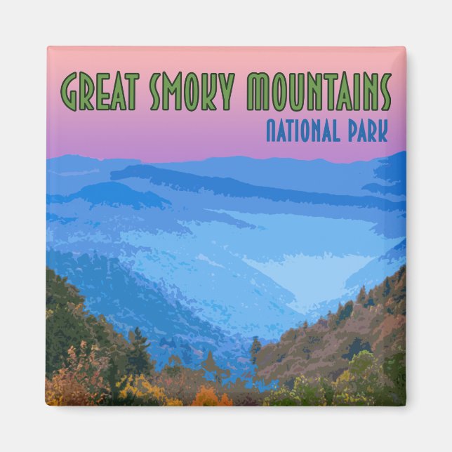 Great Smoky Mountains National Park Vintage Magnet (Front)