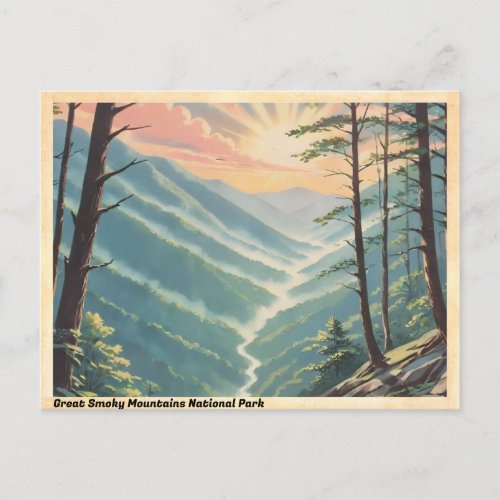 Great Smoky Mountains National Park Vintage Postcard