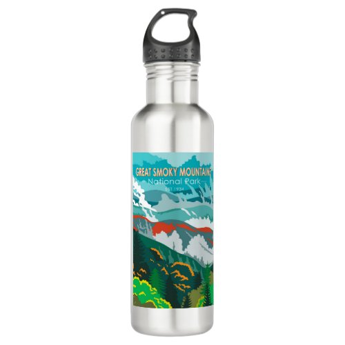  Great Smoky Mountains National Park Vintage Stainless Steel Water Bottle