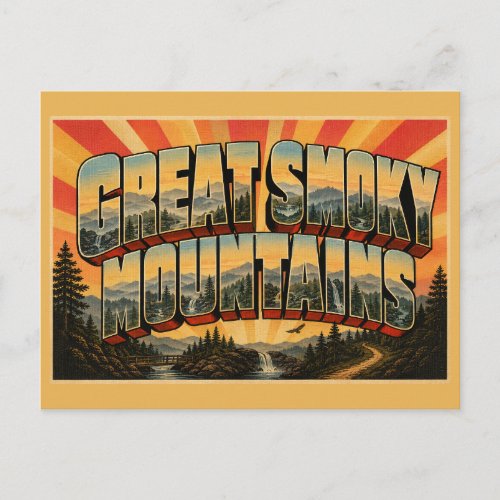 Great Smoky Mountains North Carolina Vintage Postcard