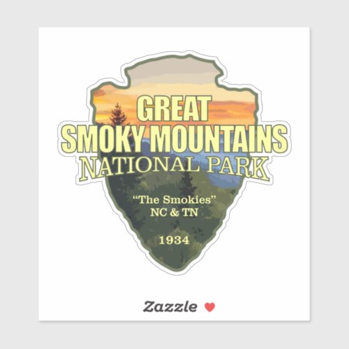 Great Smoky Mountains NP arrowhead Sticker