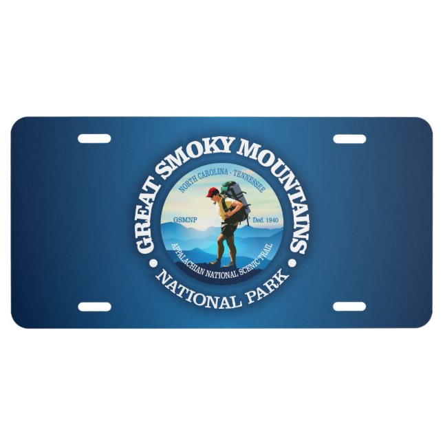 Great Smoky Mountains NP (Hiker C) License Plate (Front)