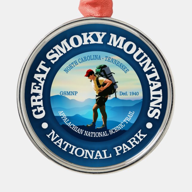 Great Smoky Mountains NP (Hiker C) Metal Ornament (Front)