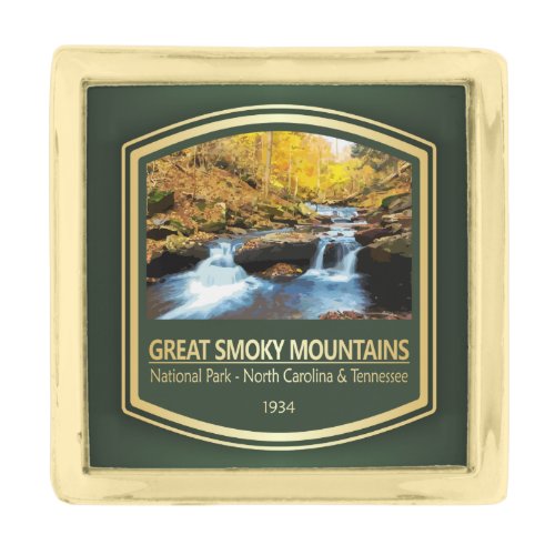 Great Smoky Mountains NP PF Gold Finish Lapel Pin