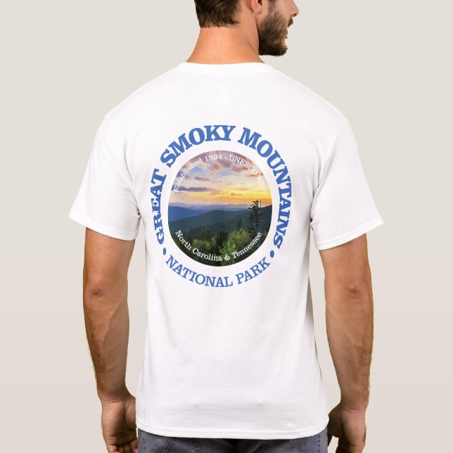 Great Smoky Mountains NP (rd)2 T-Shirt (Back)