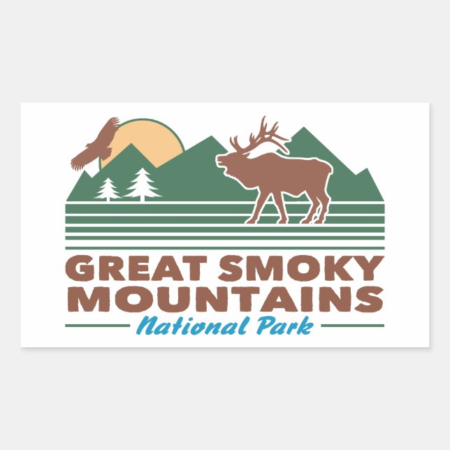 Great Smoky Mountains Rectangular Sticker (Front)