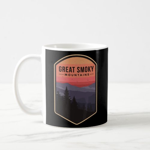 Great Smoky Mountains Retro Sunset National Park  Coffee Mug