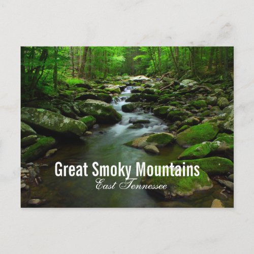 Great Smoky Mountains river postcard