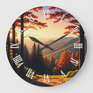 Great Smoky Mountains Souvenir Large Clock
