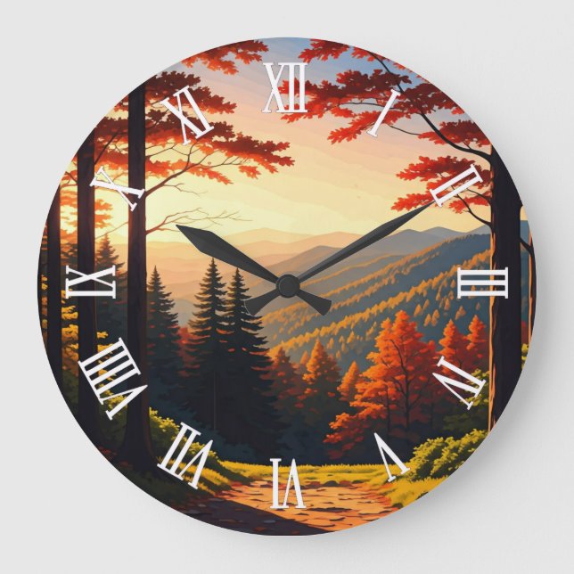 Great Smoky Mountains Souvenir Large Clock (Front)