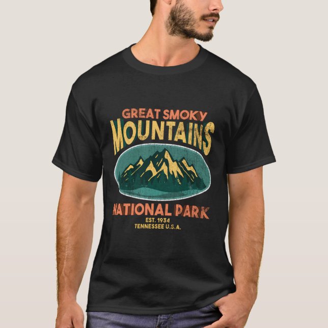 Great Smoky Mountains Tennessee Hiking Long Sleeve T-Shirt (Front)