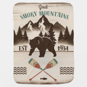 Great Smoky Mountains, TN bear Baby Blanket