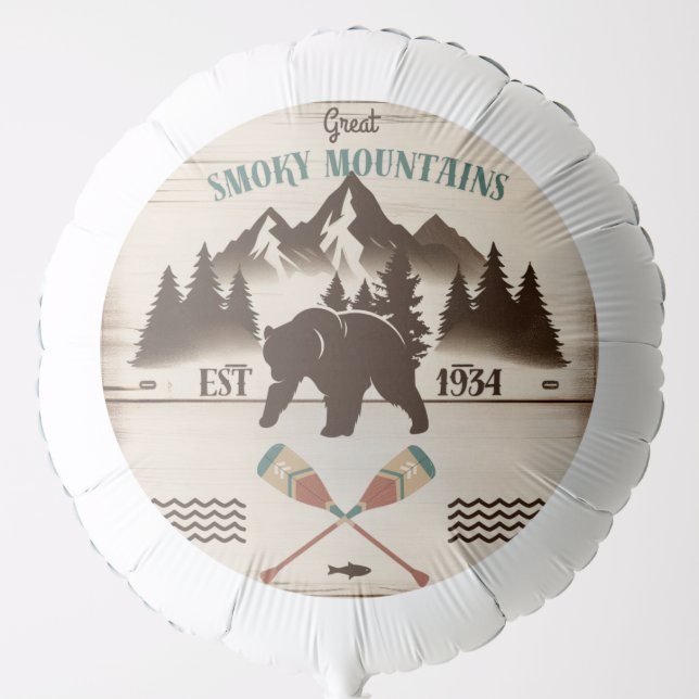 Great Smoky Mountains, TN bear Balloon (Front)