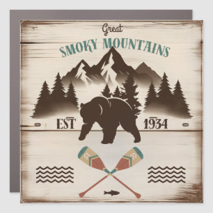 Great Smoky Mountains, TN bear Car Magnet