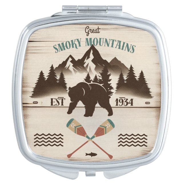 Great Smoky Mountains, TN bear Compact Mirror (Front)
