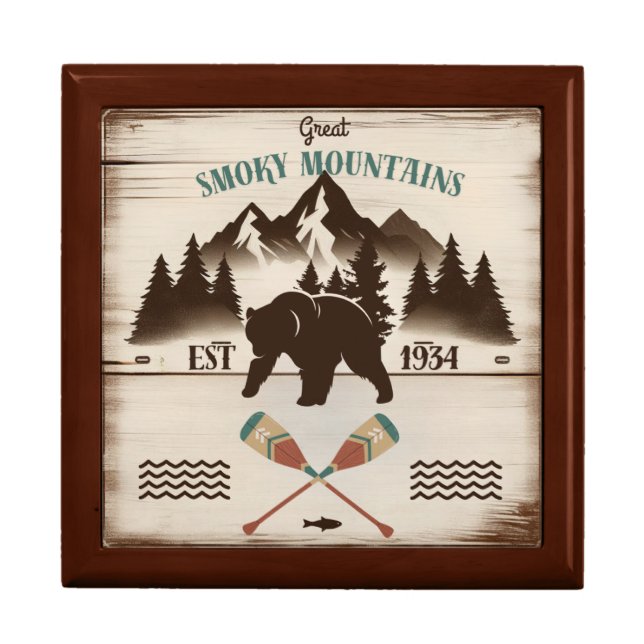 Great Smoky Mountains, TN bear Gift Box (Front)