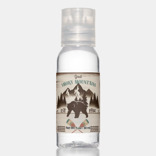 Great Smoky Mountains, TN bear Hand Sanitizer (Front)