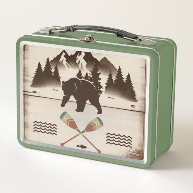 Great Smoky Mountains, TN bear Metal Lunch Box (Front)