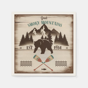 Great Smoky Mountains, TN bear Napkins