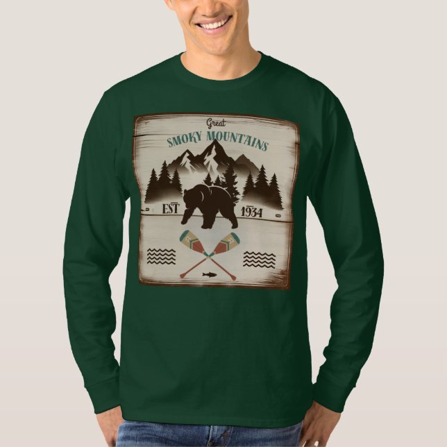 Great Smoky Mountains, TN bear T-Shirt (Front)