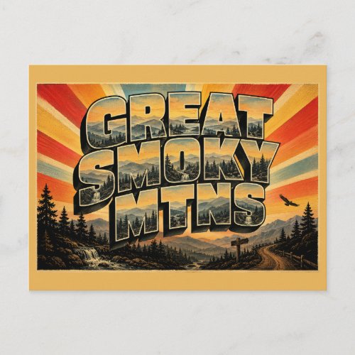 Great Smoky Mountains TN Old Growth Forest Art Postcard