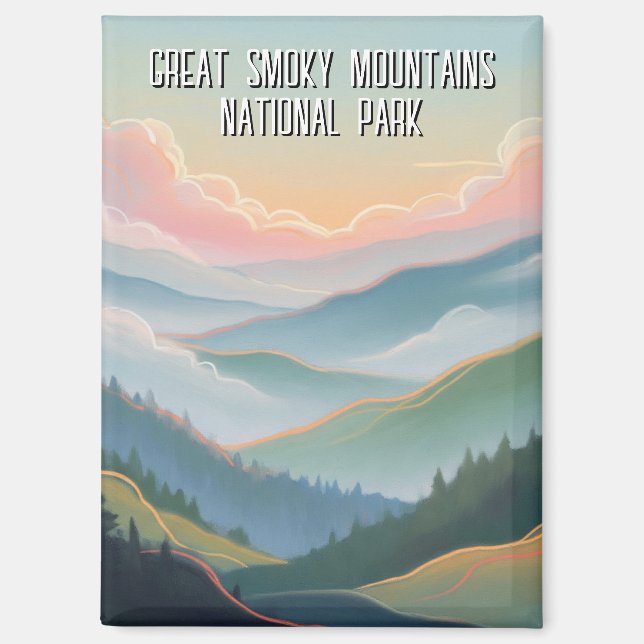 Great Smoky Mountains Travel Magnet (Front)