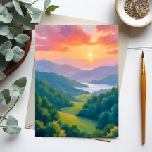 Great Smoky Mountains Travel Painting