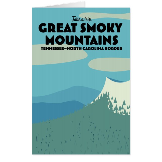 Great Smoky Mountains travel poster. Card (Front)