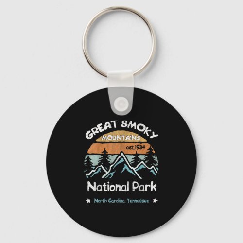 Great Smoky Mountains US National Park Camping Keychain