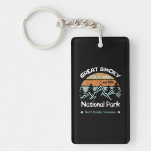 Great Smoky Mountains US National Park Camping Keychain
