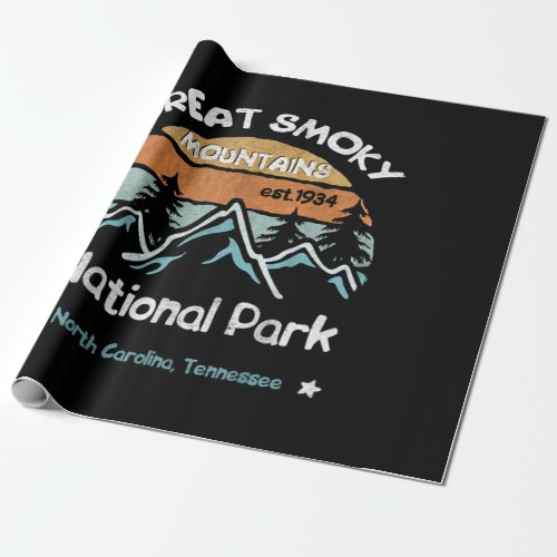 Great Smoky Mountains US National Park Camping Wrapping Paper