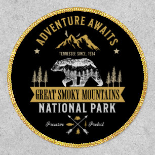 Great Smoky Mountains Vintage Forest Landscape Patch