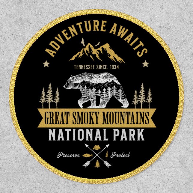 Great Smoky Mountains Vintage Forest Landscape Patch (Front)