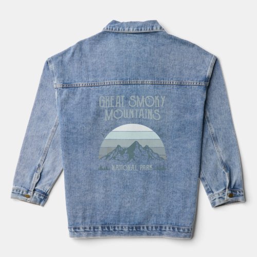 Great Smoky Mountains Vintage National Park Gift  Denim Jacket