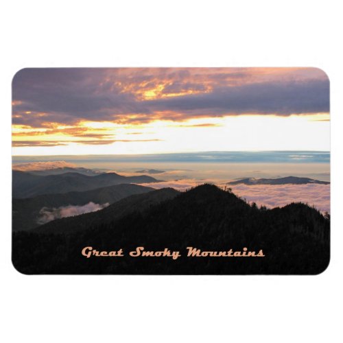 Great Smoky Mtns Sunset Magnet