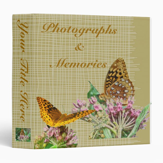Great Spangled Fritillary Butterfly Binder (Front/Spine)