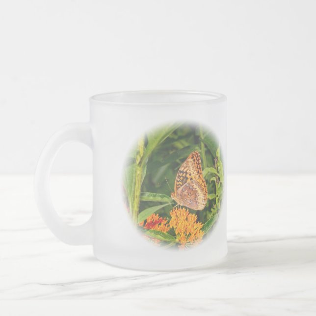 Great-spangled Fritillary Glass Mug (Left)