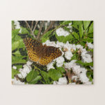 Great Spangled Fritillary on Mountain Laurel Jigsaw Puzzle