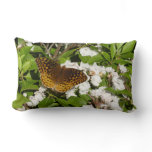 Great Spangled Fritillary on Mountain Laurel Lumbar Pillow