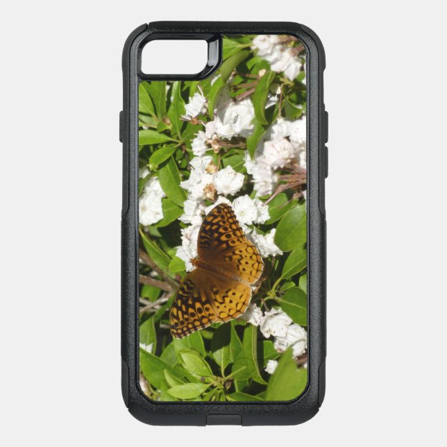 Great Spangled Fritillary on Mountain Laurel Otterbox iPhone Case (Back)