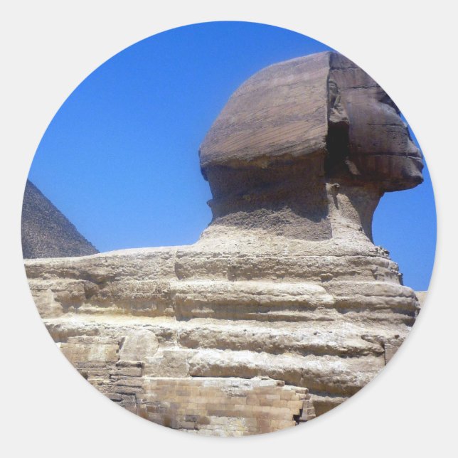 great sphinx classic round sticker (Front)