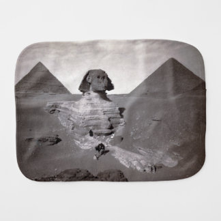 Great Sphinx & Giza Pyramids Necropolis Egypt Baby Burp Cloth