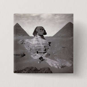 Great Sphinx & Giza Pyramids Necropolis Egypt Button