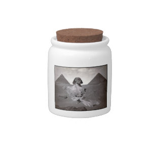 Great Sphinx & Giza Pyramids Necropolis Egypt Candy Jar