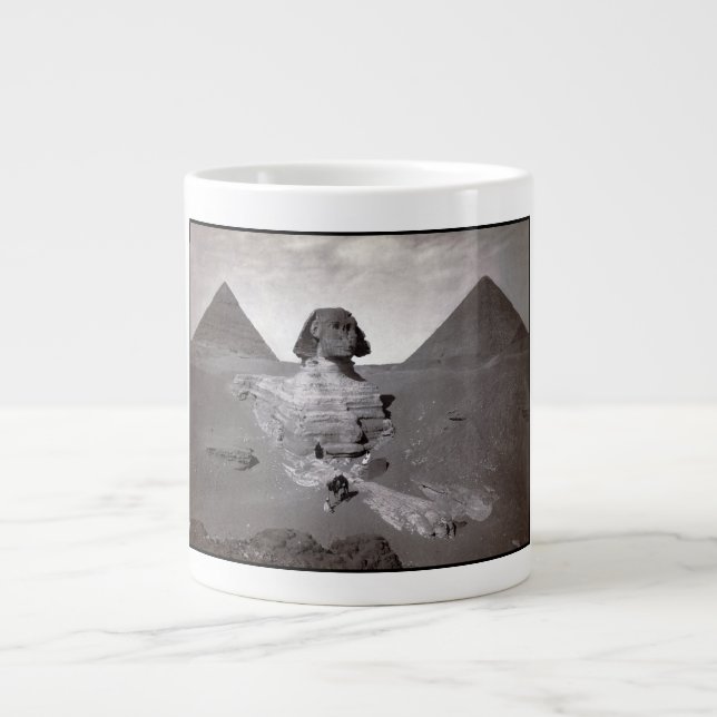 Great Sphinx & Giza Pyramids Necropolis Egypt Giant Coffee Mug (Front)
