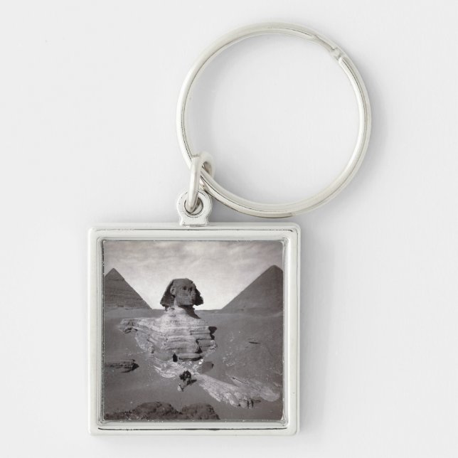 Great Sphinx & Giza Pyramids Necropolis Egypt Keychain (Front)