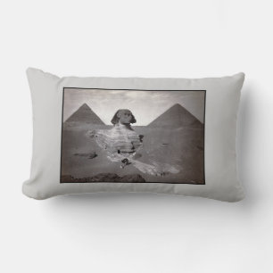 Great Sphinx & Giza Pyramids Necropolis Egypt Lumbar Pillow
